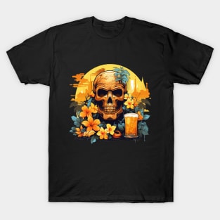 Skull and Drink (Vacation Mode) T-Shirt